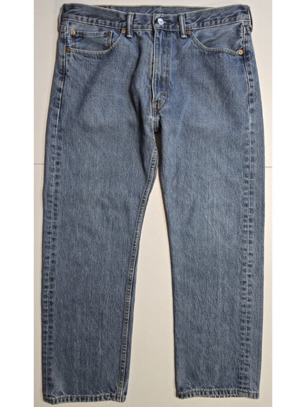 Levi's 505 Jeans Blue Denim Medium Wash 100% Cotton Straight Leg Men's W36 L29
